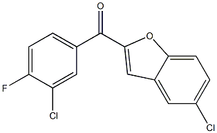 5-chloro-2-[(3-chloro-4-fluorophenyl)carbonyl]-1-benzofuran Struktur