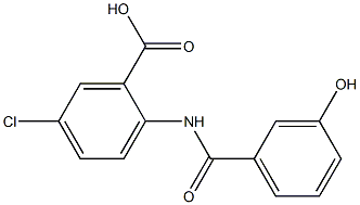 5-chloro-2-[(3-hydroxybenzoyl)amino]benzoic acid Struktur