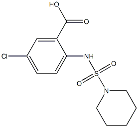 5-chloro-2-[(piperidine-1-sulfonyl)amino]benzoic acid Struktur