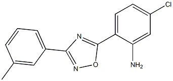 5-chloro-2-[3-(3-methylphenyl)-1,2,4-oxadiazol-5-yl]aniline Struktur