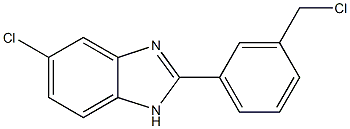 5-chloro-2-[3-(chloromethyl)phenyl]-1H-1,3-benzodiazole Struktur