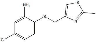 5-chloro-2-{[(2-methyl-1,3-thiazol-4-yl)methyl]sulfanyl}aniline Struktur