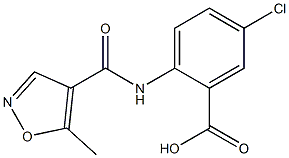 5-chloro-2-{[(5-methylisoxazol-4-yl)carbonyl]amino}benzoic acid Struktur