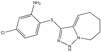 5-chloro-2-{5H,6H,7H,8H,9H-[1,2,4]triazolo[3,4-a]azepin-3-ylsulfanyl}aniline Struktur