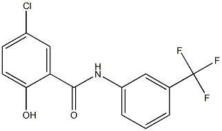 5-chloro-2-hydroxy-N-[3-(trifluoromethyl)phenyl]benzamide Struktur