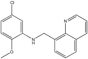 5-chloro-2-methoxy-N-(quinolin-8-ylmethyl)aniline Struktur