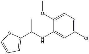 5-chloro-2-methoxy-N-[1-(thiophen-2-yl)ethyl]aniline Struktur