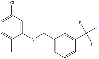 5-chloro-2-methyl-N-{[3-(trifluoromethyl)phenyl]methyl}aniline Struktur