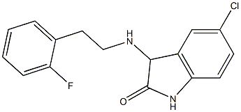 5-chloro-3-{[2-(2-fluorophenyl)ethyl]amino}-2,3-dihydro-1H-indol-2-one Struktur