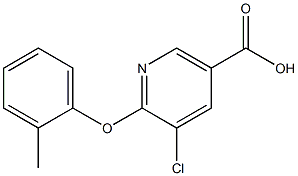 5-chloro-6-(2-methylphenoxy)nicotinic acid Struktur