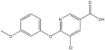 5-chloro-6-(3-methoxyphenoxy)nicotinic acid Struktur