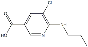 5-chloro-6-(propylamino)pyridine-3-carboxylic acid Struktur