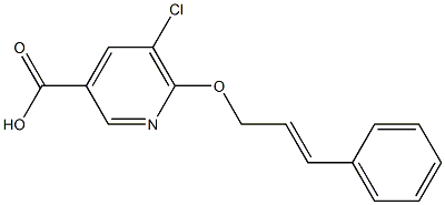 5-chloro-6-[(3-phenylprop-2-en-1-yl)oxy]pyridine-3-carboxylic acid Struktur