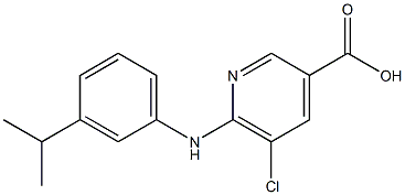 5-chloro-6-{[3-(propan-2-yl)phenyl]amino}pyridine-3-carboxylic acid Struktur