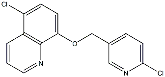 5-chloro-8-[(6-chloropyridin-3-yl)methoxy]quinoline Struktur