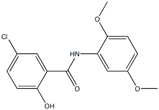 5-chloro-N-(2,5-dimethoxyphenyl)-2-hydroxybenzamide Struktur