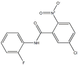 5-chloro-N-(2-fluorophenyl)-2-nitrobenzamide Struktur