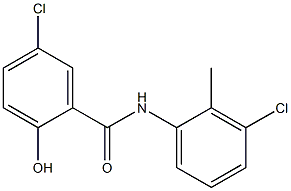 5-chloro-N-(3-chloro-2-methylphenyl)-2-hydroxybenzamide Struktur