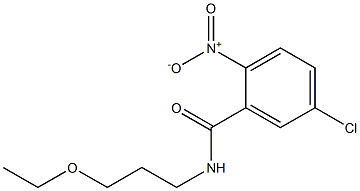 5-chloro-N-(3-ethoxypropyl)-2-nitrobenzamide Struktur