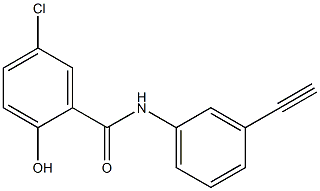 5-chloro-N-(3-ethynylphenyl)-2-hydroxybenzamide Struktur