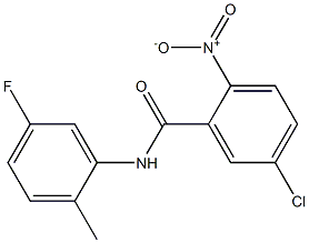 5-chloro-N-(5-fluoro-2-methylphenyl)-2-nitrobenzamide Struktur