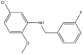 5-chloro-N-[(3-fluorophenyl)methyl]-2-methoxyaniline Struktur