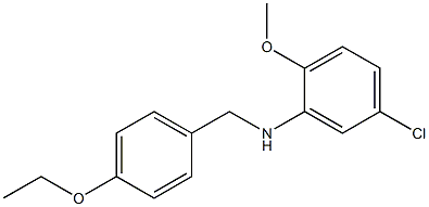 5-chloro-N-[(4-ethoxyphenyl)methyl]-2-methoxyaniline Struktur