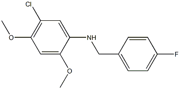 5-chloro-N-[(4-fluorophenyl)methyl]-2,4-dimethoxyaniline Struktur