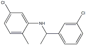 5-chloro-N-[1-(3-chlorophenyl)ethyl]-2-methylaniline Struktur