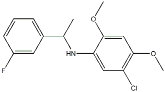 5-chloro-N-[1-(3-fluorophenyl)ethyl]-2,4-dimethoxyaniline Struktur