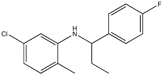 5-chloro-N-[1-(4-fluorophenyl)propyl]-2-methylaniline Struktur