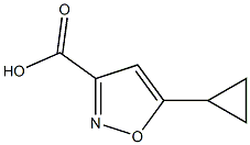 5-cyclopropyl-1,2-oxazole-3-carboxylic acid Struktur