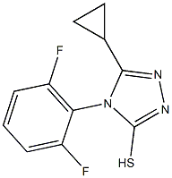 5-cyclopropyl-4-(2,6-difluorophenyl)-4H-1,2,4-triazole-3-thiol Struktur