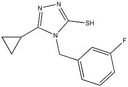 5-cyclopropyl-4-[(3-fluorophenyl)methyl]-4H-1,2,4-triazole-3-thiol Struktur