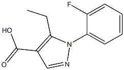 5-ethyl-1-(2-fluorophenyl)-1H-pyrazole-4-carboxylic acid Struktur