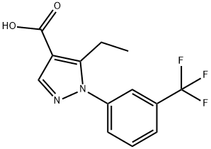 5-ethyl-1-[3-(trifluoromethyl)phenyl]-1H-pyrazole-4-carboxylic acid Struktur