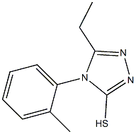 5-ethyl-4-(2-methylphenyl)-4H-1,2,4-triazole-3-thiol Struktur