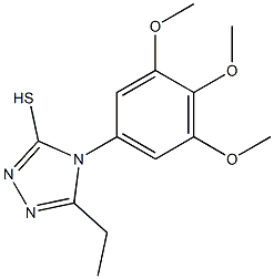 5-ethyl-4-(3,4,5-trimethoxyphenyl)-4H-1,2,4-triazole-3-thiol Struktur