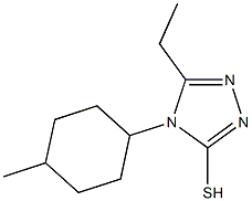 5-ethyl-4-(4-methylcyclohexyl)-4H-1,2,4-triazole-3-thiol Struktur