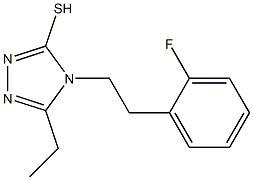 5-ethyl-4-[2-(2-fluorophenyl)ethyl]-4H-1,2,4-triazole-3-thiol Struktur