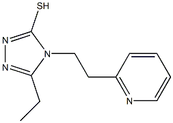 5-ethyl-4-[2-(pyridin-2-yl)ethyl]-4H-1,2,4-triazole-3-thiol Struktur