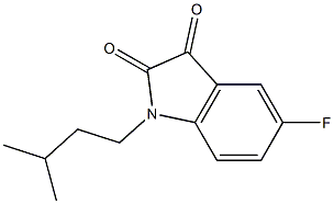 5-fluoro-1-(3-methylbutyl)-2,3-dihydro-1H-indole-2,3-dione Struktur