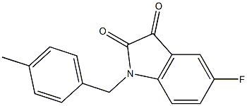 5-fluoro-1-[(4-methylphenyl)methyl]-2,3-dihydro-1H-indole-2,3-dione Struktur