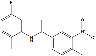 5-fluoro-2-methyl-N-[1-(4-methyl-3-nitrophenyl)ethyl]aniline Struktur