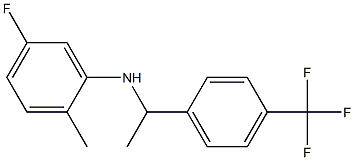 5-fluoro-2-methyl-N-{1-[4-(trifluoromethyl)phenyl]ethyl}aniline Struktur