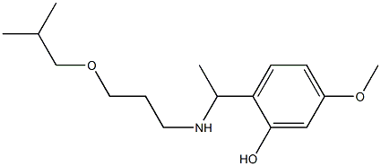 5-methoxy-2-(1-{[3-(2-methylpropoxy)propyl]amino}ethyl)phenol Struktur