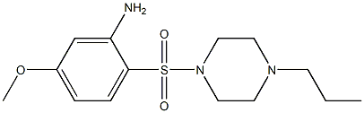 5-methoxy-2-[(4-propylpiperazine-1-)sulfonyl]aniline Struktur