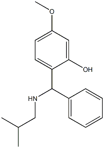 5-methoxy-2-{[(2-methylpropyl)amino](phenyl)methyl}phenol Struktur