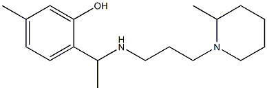 5-methyl-2-(1-{[3-(2-methylpiperidin-1-yl)propyl]amino}ethyl)phenol Struktur