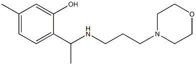 5-methyl-2-(1-{[3-(morpholin-4-yl)propyl]amino}ethyl)phenol Struktur